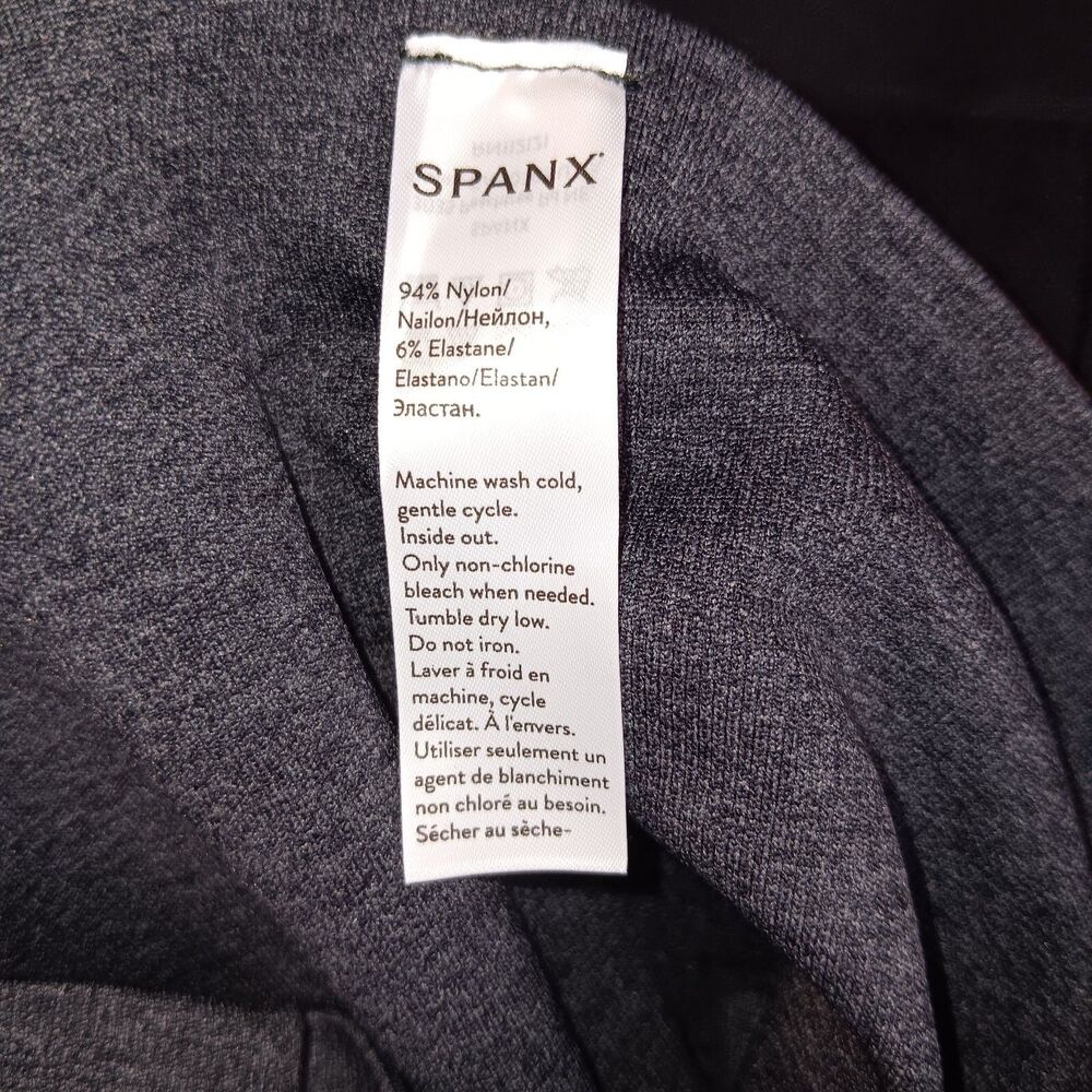 Spanx Women's Leggings Look at Me Now Seamless Stretch Lot of 2 Gray Black Small - Picture 5 of 11